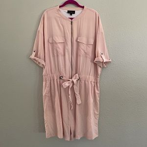 NWOT Pretty Pink Zip Front Romper Size 26